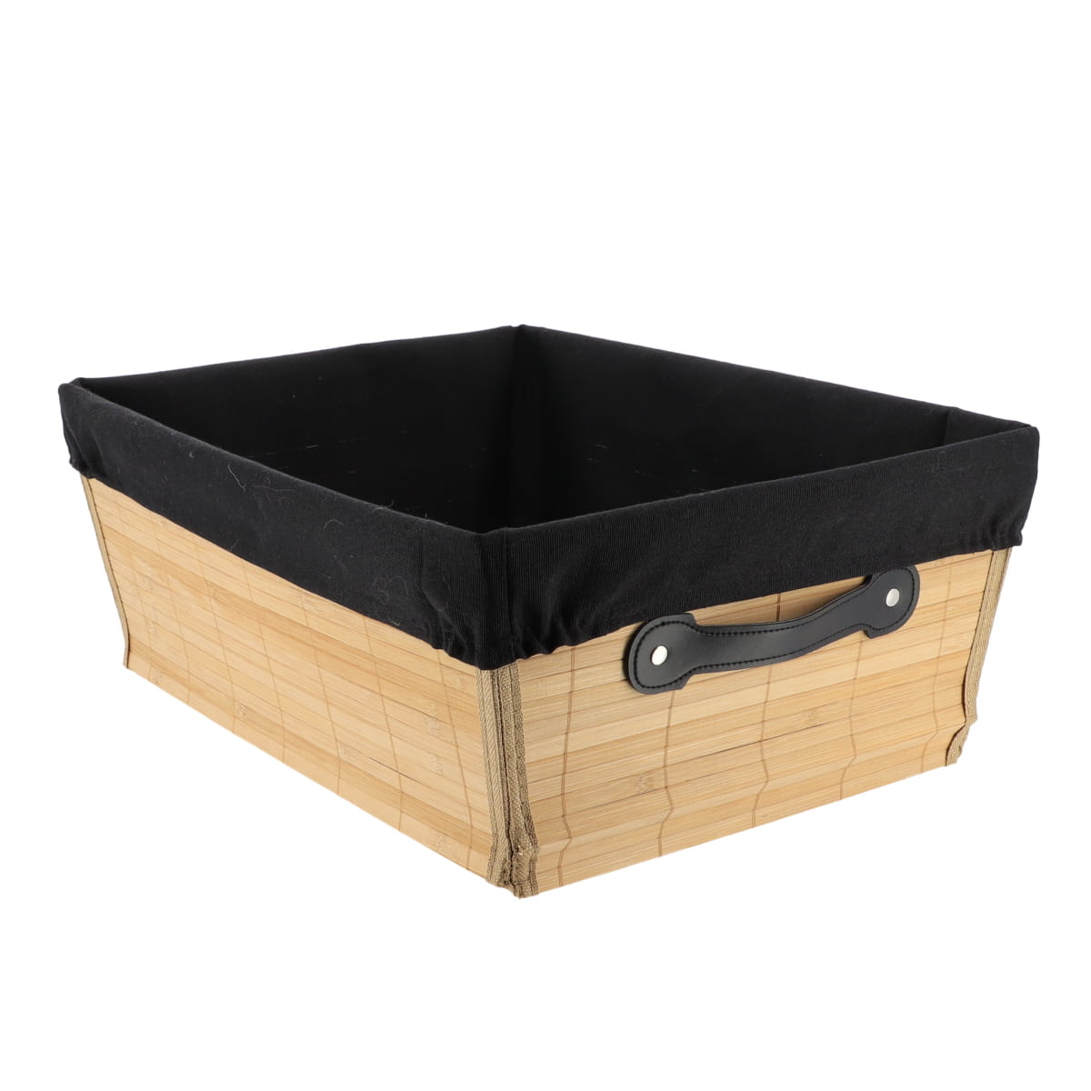 Coș Depozitare Bambus 32,5x45x18 cm - Bambus/Negru