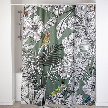 Perdea De Duș Poliester 180X200 Cm - Khaki Jungle Fever