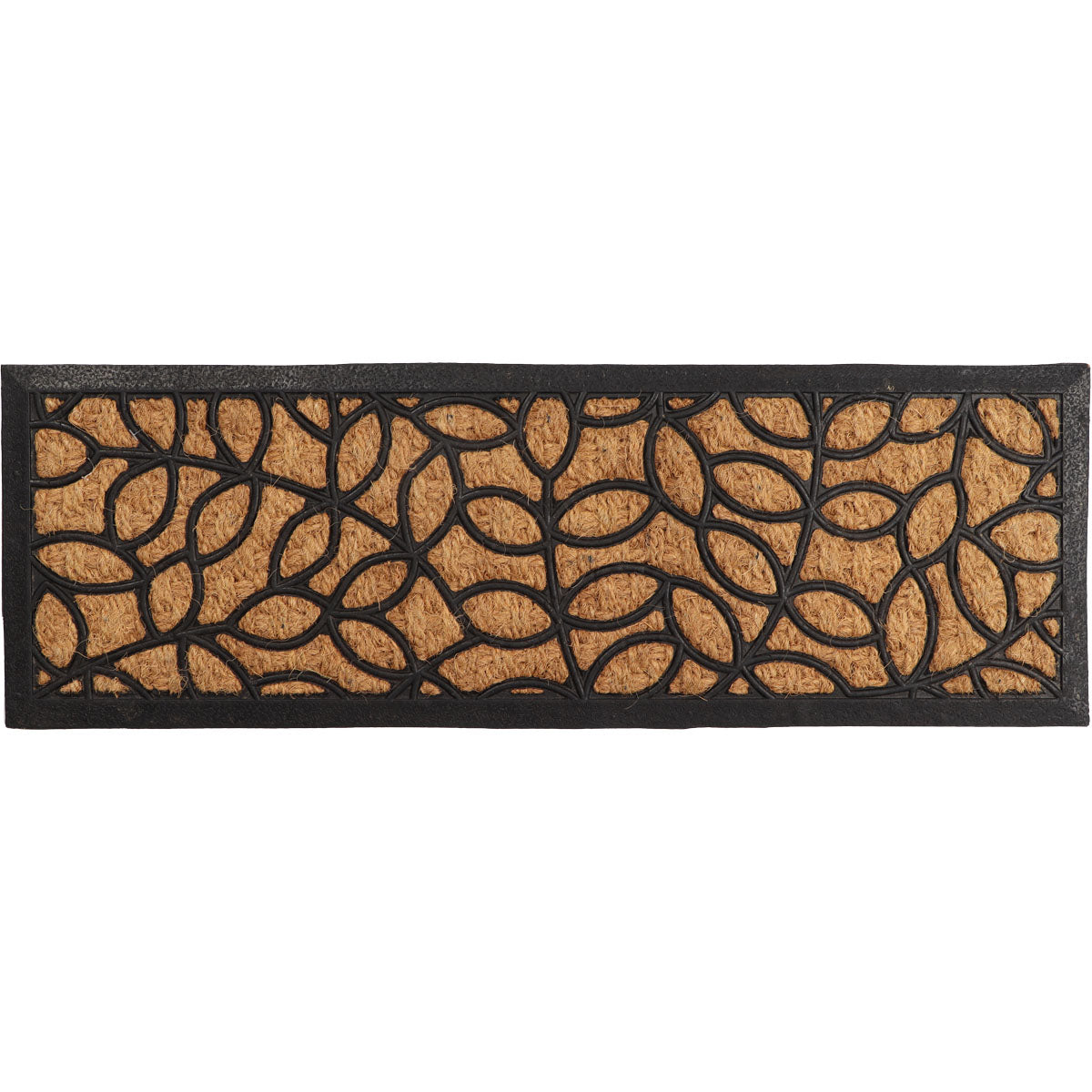 Preș Intrare Exterior Împletit 25X75CM Coco/Cauciuc - Feuille