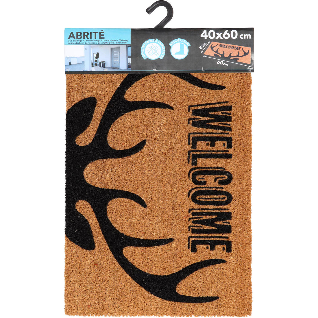 Preș de Intrare Exterior Adăpostit Welcome 40X60CM Coco/Pvc