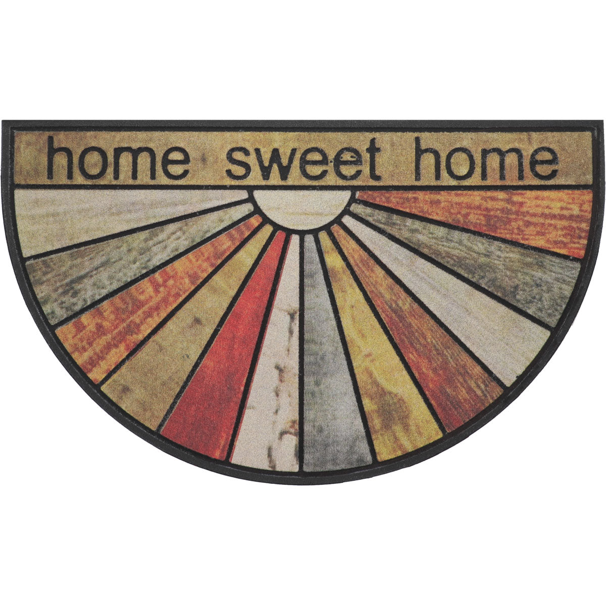 Preș de Intrare Exterior Home Sweet Home Half-Moon 45X75CM Cauciuc