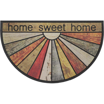 Preș de Intrare Exterior Home Sweet Home Half-Moon 45X75CM Cauciuc