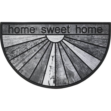 Preș de Intrare Exterior Half-Moon 45X75CM Cauciuc - Home Sweet Home Gris