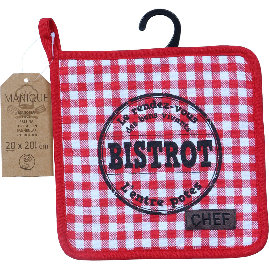 Suport pentru oale chef 20x20cm bumbac - Bistrot