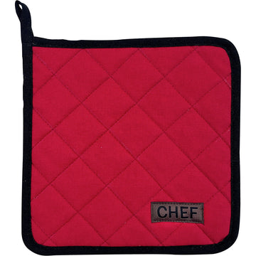 Suport pentru oale chef 20x20cm bumbac - Roșu