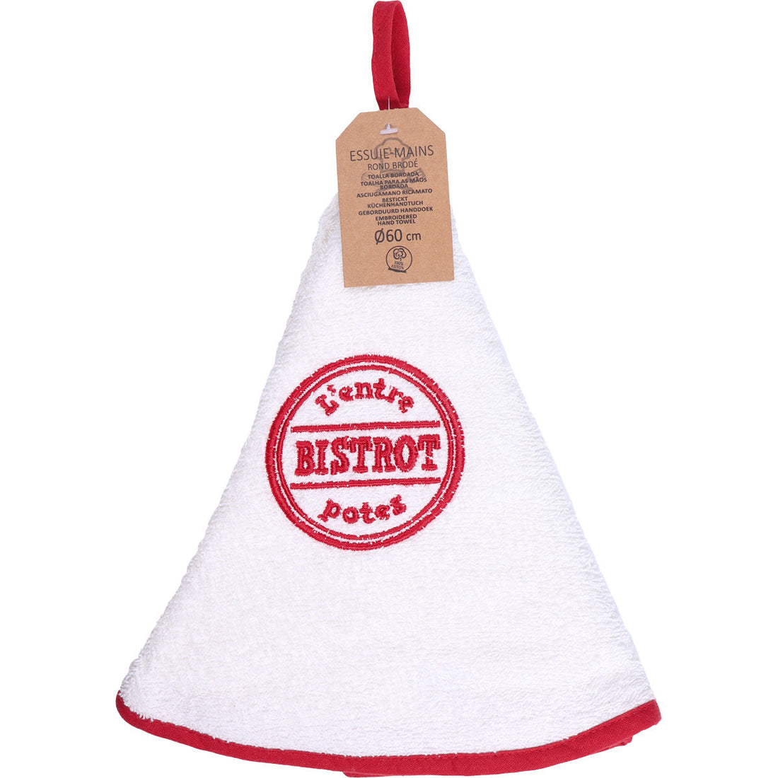 Prosop de mâini brodat Bistrot 60cm bumbac