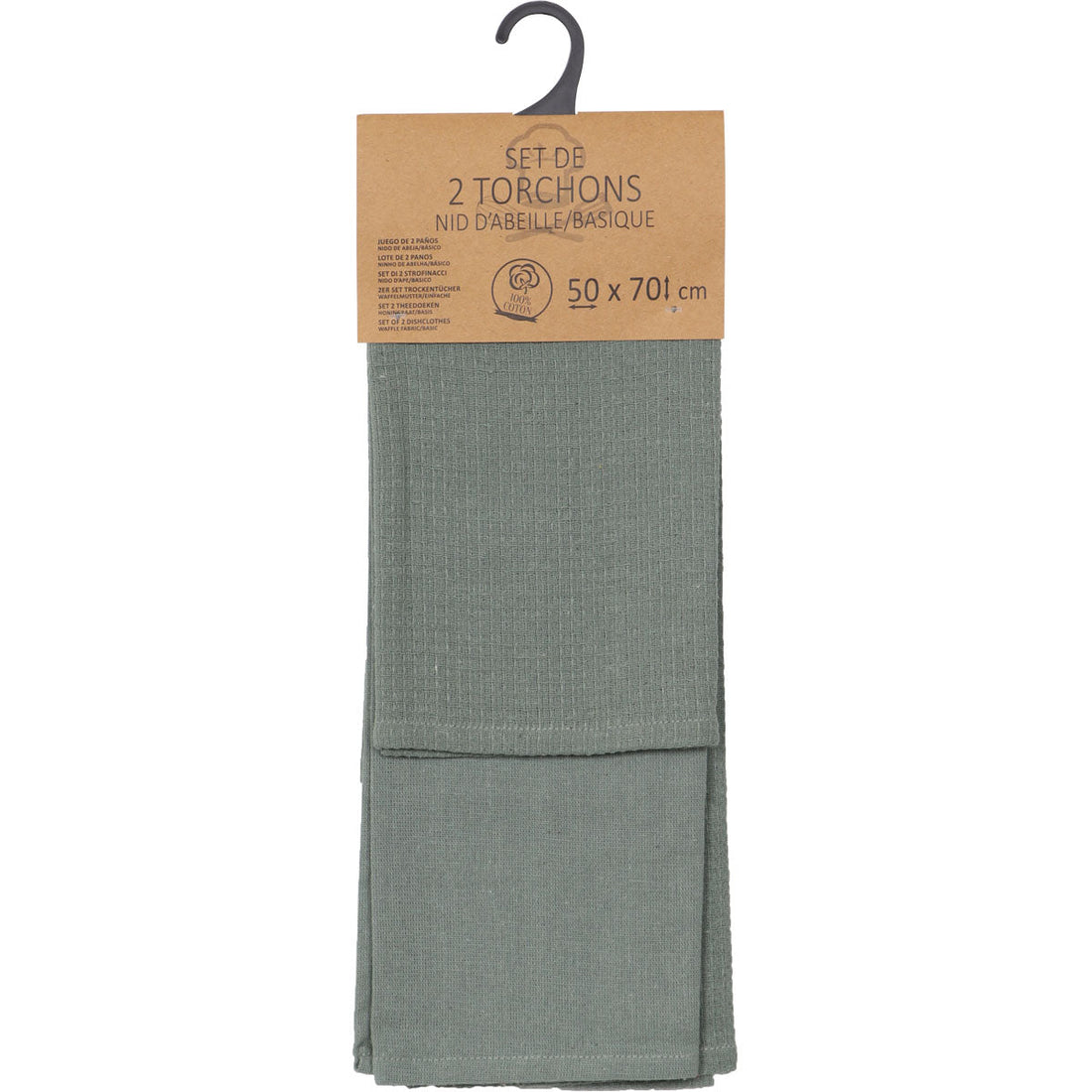 Set de 2 prosoape de bucătărie Justin 50x70cm bumbac - Verde