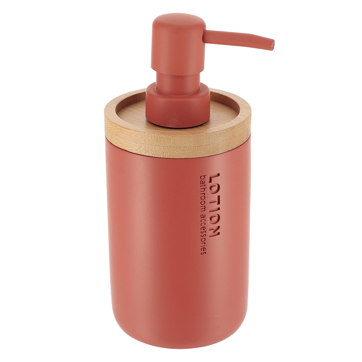 Dozator de Săpun din Polirasină 280 ml - Terracotta/Bambus