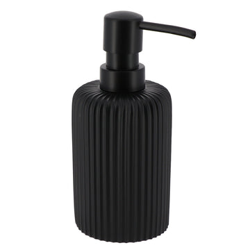 Dispenser Săpun din Polirășină cu Dungi 230 ml - Negru