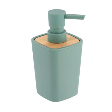 Dozator de Săpun din Cauciuc din ABS și Bambus 380 ml - Sage Green