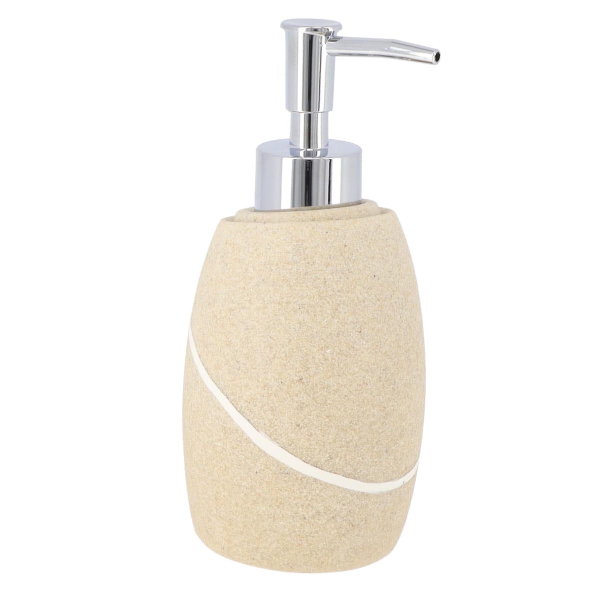 Dispenser pentru Săpun cu Efect de Piatră 240 ml - Natural