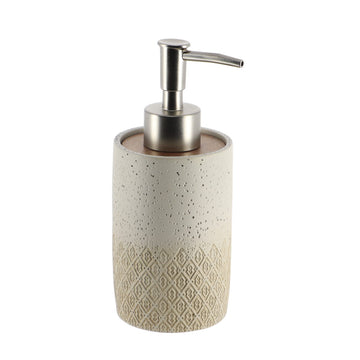 Dispenser pentru Săpun Gravat din Poliresină 265 ml - Natural/Acacia