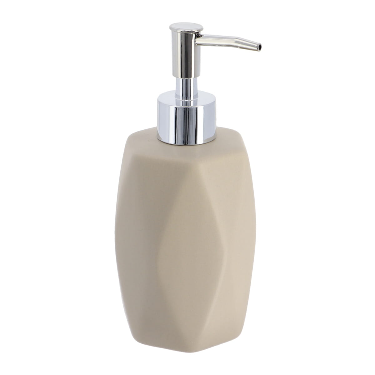 Dozator de Săpun din Gresie Formă Diamant 330 ml - Taupe