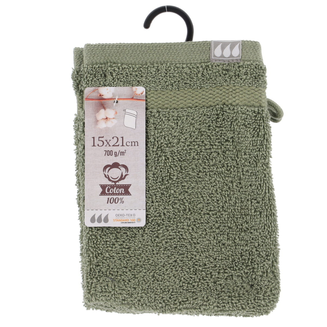 Set de 2 Mănuși 100% Bumbac 15x21 cm - Khaki