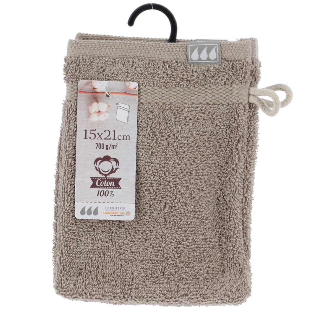 Set de 2 Mănuși 100% Bumbac 15x21 cm - Taupe