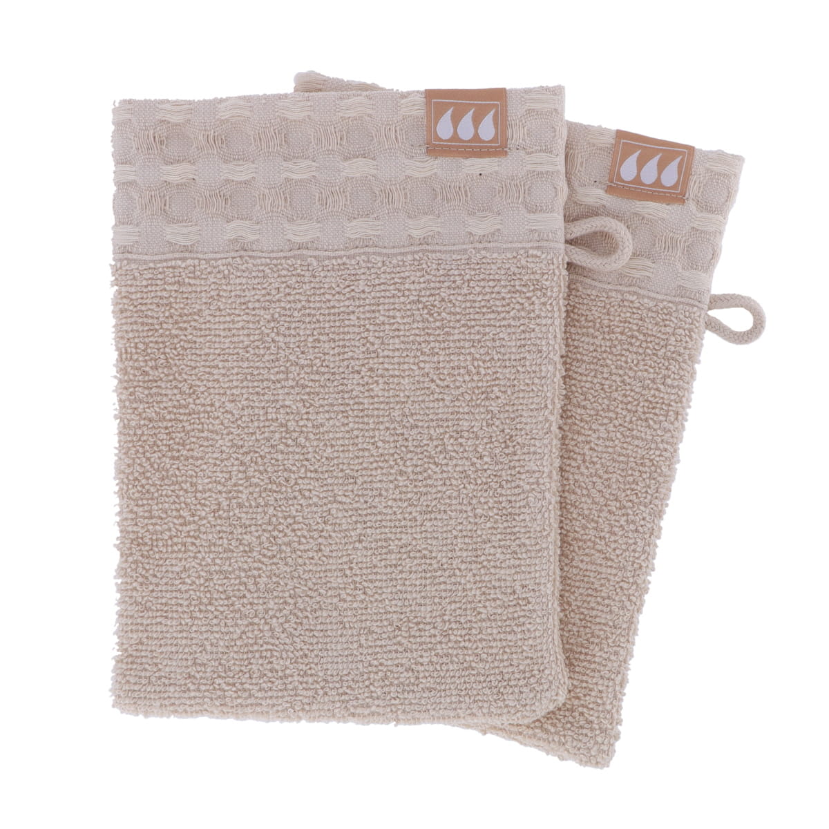 Set de 2 Mănuși 100% Bumbac 15x21 cm - Bej