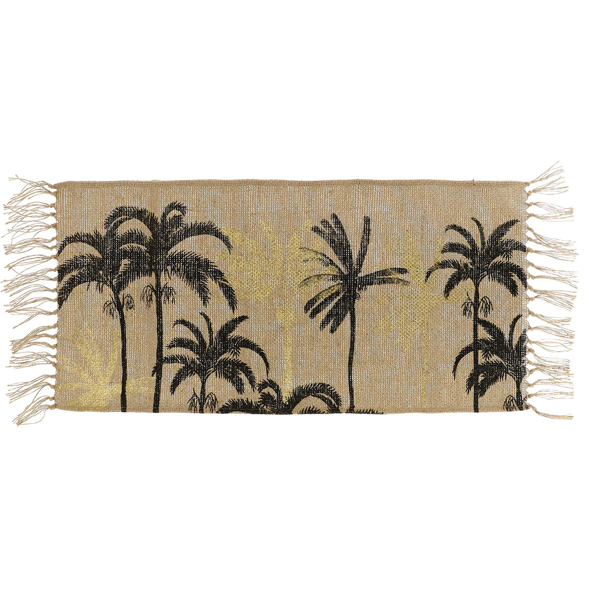 Covoraș din Jute Havana Imprimat 45x90 CM - Natural/Negru