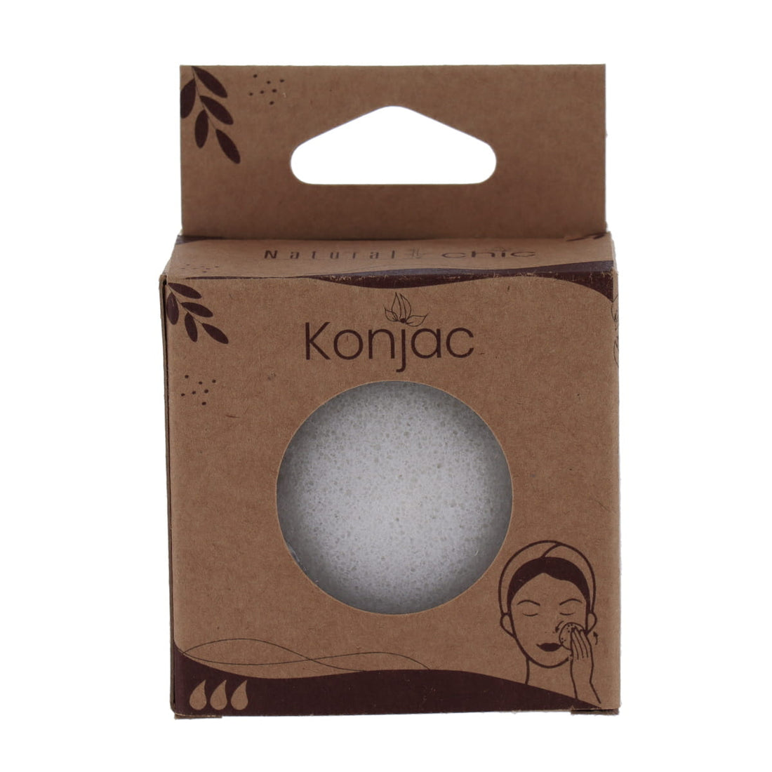 Spons Konjac Formă Rotundă - Alb