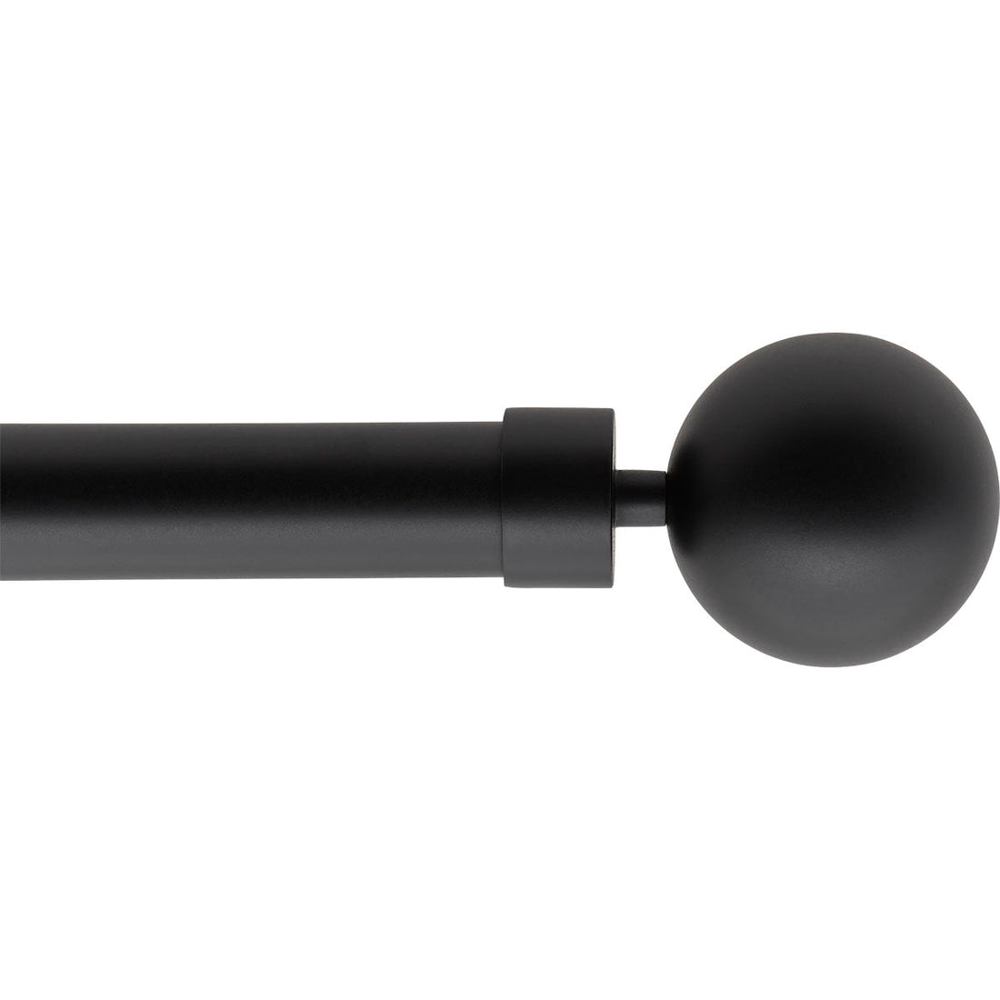 Set Galerie Extensibilă 120-210 CM Finial Gaia Φ28MM - Negru Mat