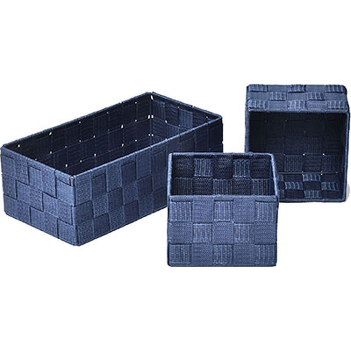 Set de 3 Coșuri din Poliester - Navy Blue