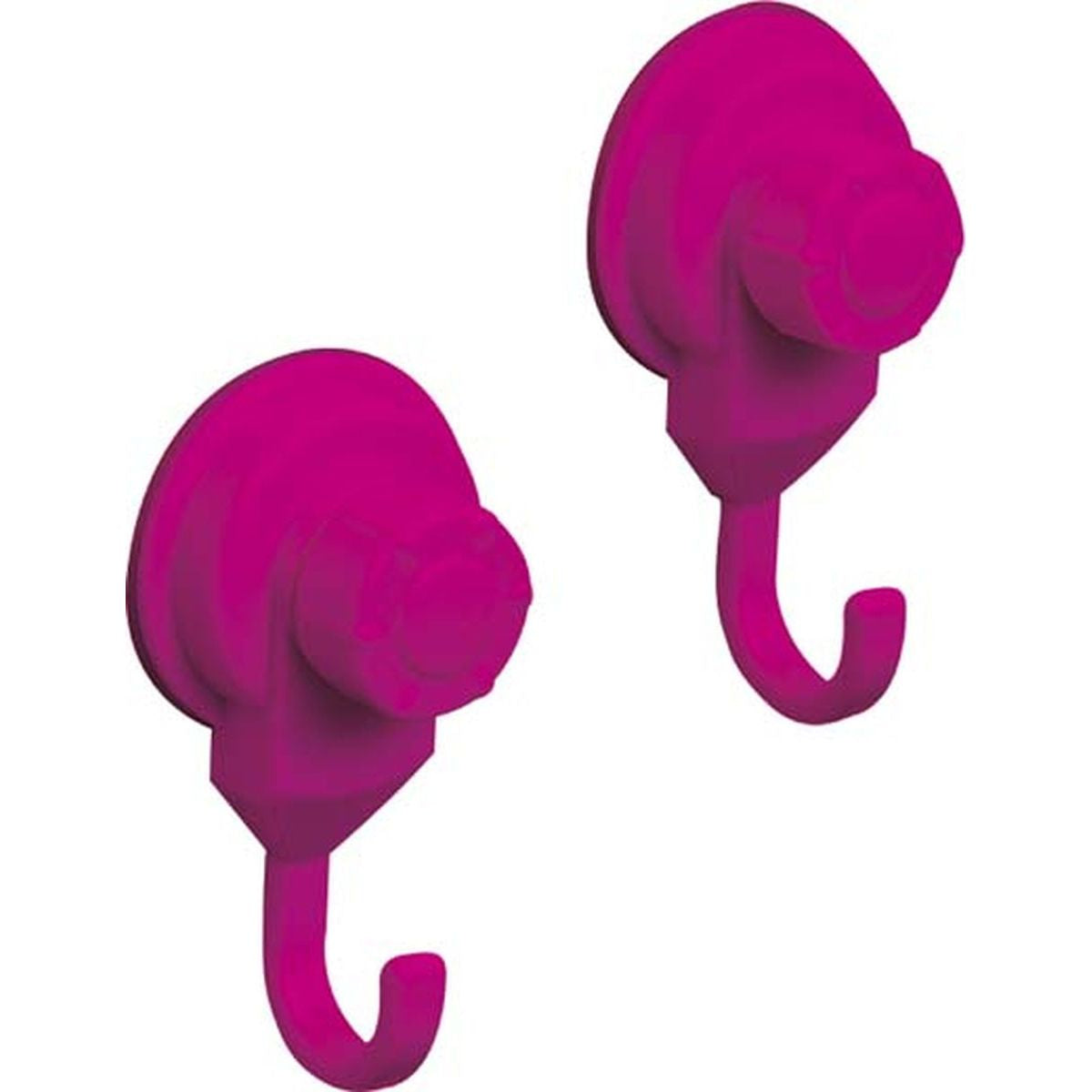 Set 2 Cârlige PP cu Ventuze Promo Fuchsia