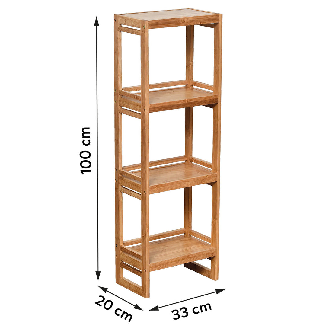 Mobilier din bambus cu 4 rafturi - Bambus