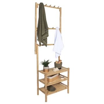 Mobilier de dressing KD din bambus cu 3 rafturi - Bambus