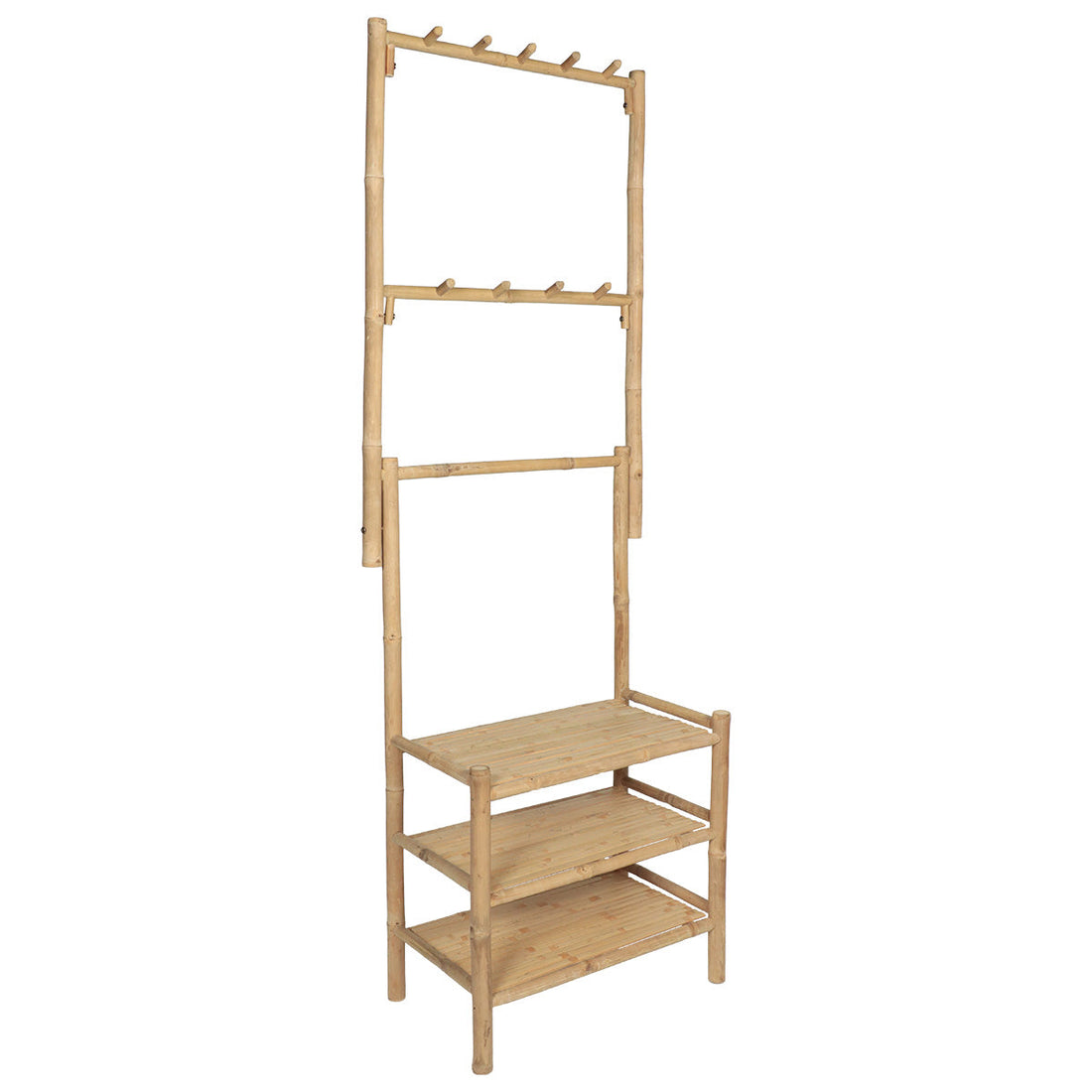 Mobilier de dressing KD din bambus cu 3 rafturi - Bambus