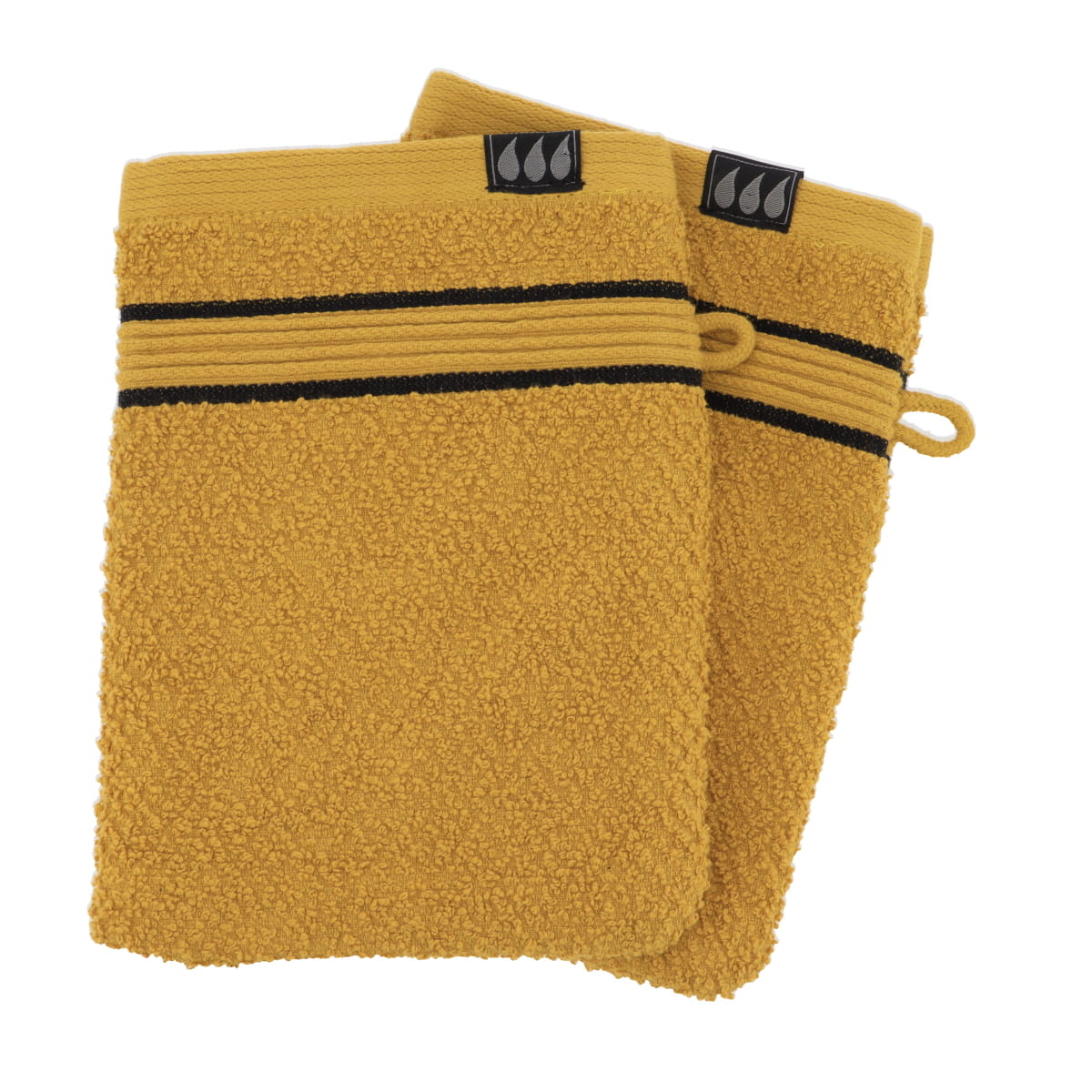 Set de 2 Mănuși 100% Bumbac 15x21 cm - Ochre/Negru