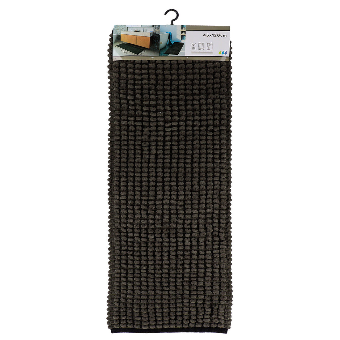 Covoraș Bicolor din Bumbac 45x120 CM - Khaki/Negru