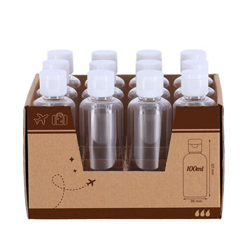 Set cu 12 Sticle de Plastic 50 ml - Transparent